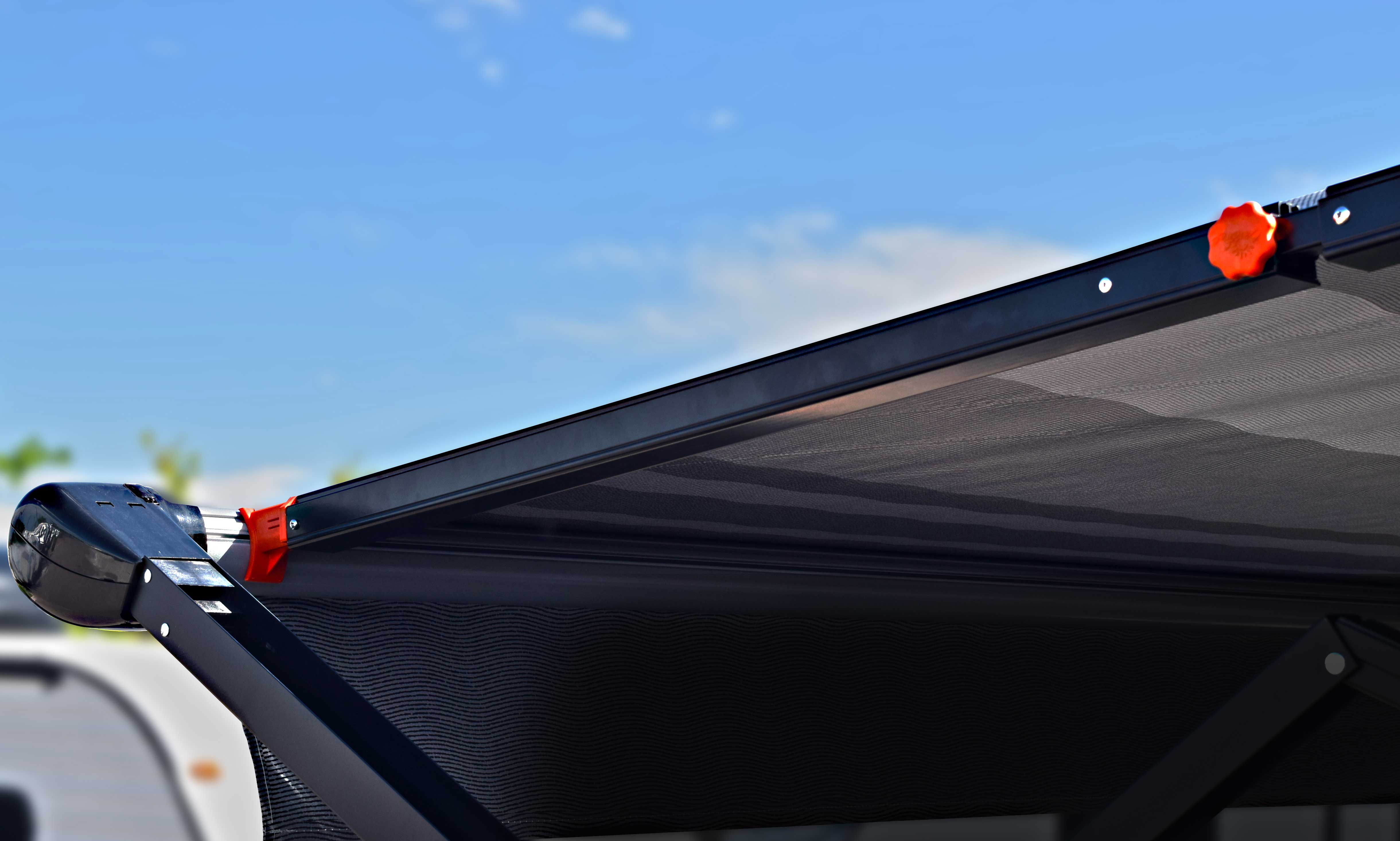 image of anti-flap kit on rv awning canopy
