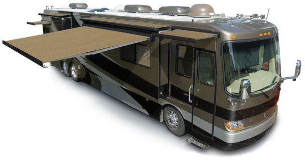 RV with open awning