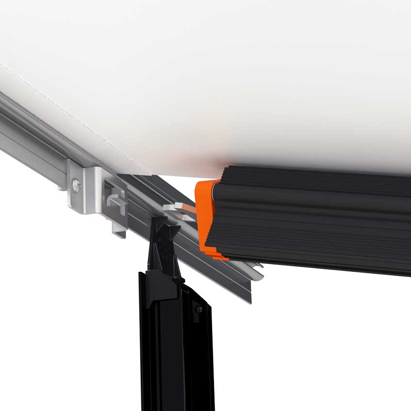 antiflap-bracket Finger touching button