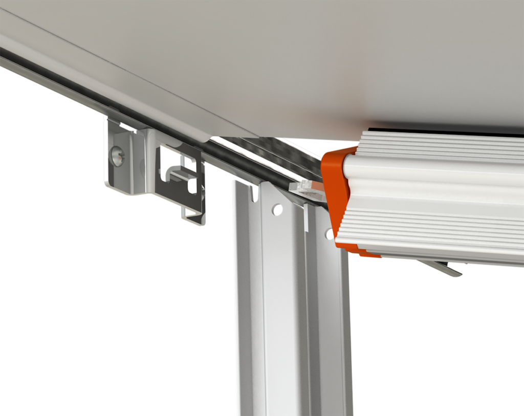 Anti Flap Rail Bracket White