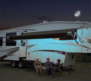 Universal Color with White LED Add-On Awning Light Kit-White with Remote
