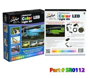 Universal Color with White LED Add-On Awning Light Kit-White with Remote