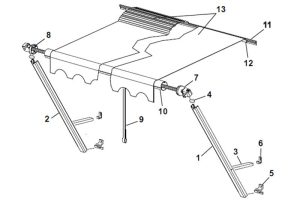 Over-the-door Awnings Replacement Parts