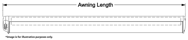 Diagram showing measuring from end cap to end cap
